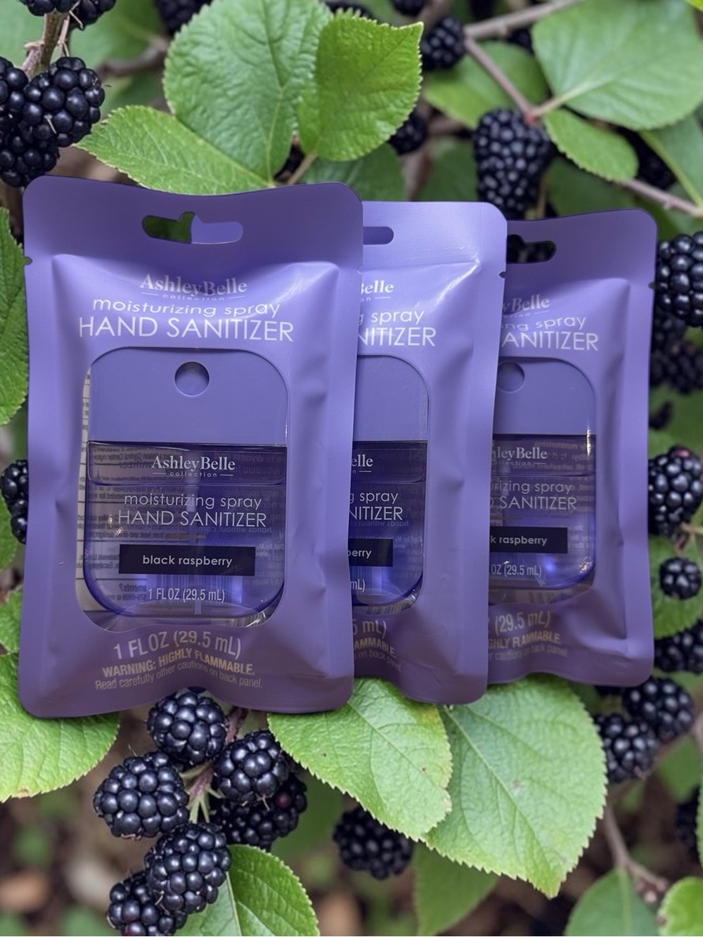 Black Raspberry Moisturizing Spray Hand Sanitizer X3